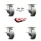 Service Caster 5 Inch Kingpinless Thermoplastic Rubber Wheel Caster Brakes 2 Swivel Locks, 4PK SCC-KP30S520-TPRRF-SLB-BSL-2-SLB-2 - alternate 5